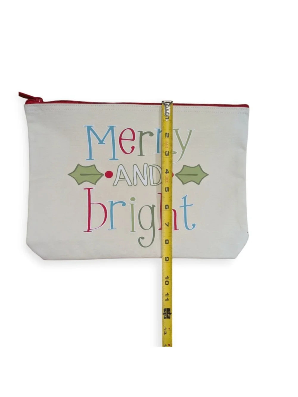 Thirty-One Merry Bright Zip Pouch Cosmetic Bag NWT